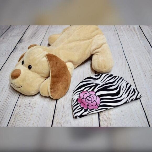 Rose-Embellished Zebra Print Baby Beenie - Picture 1 of 3
